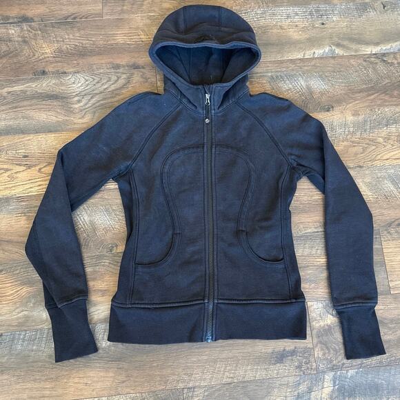 Women’s Lululemon Solid Black Scuba Hoodie II (8) - Picture 1 of 3